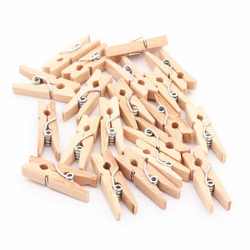 Wooden Clips 1.5" Pack of 50