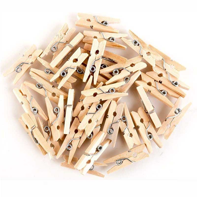 Wooden Clips 1" Pack of 100