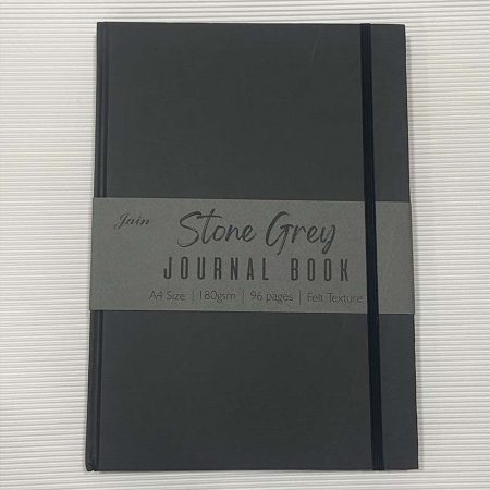 Jain Stone Grey Toned Journal Sketch Book Portrait A4 180gsm 96 Pages