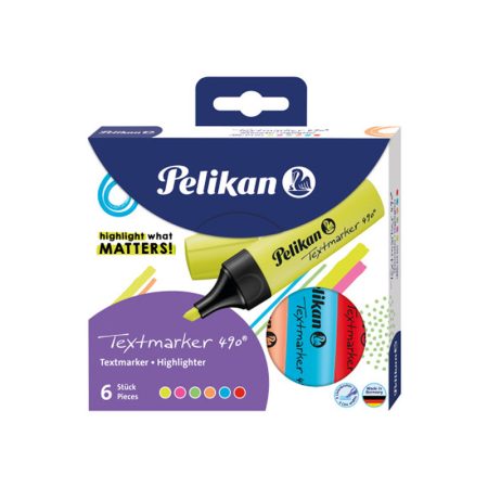 Pelikan Textmarker 490 Neon Highlighter Set of 6