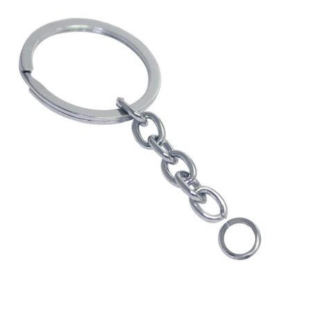 Silver Key Chain Rings Pack of 12