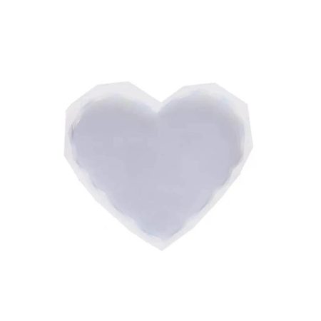 Resin Coaster Mould Heart Shaped 3inch Diamond Cut