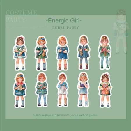 Costume Party Journal Sticker Energic Girl HGD-HZPD007