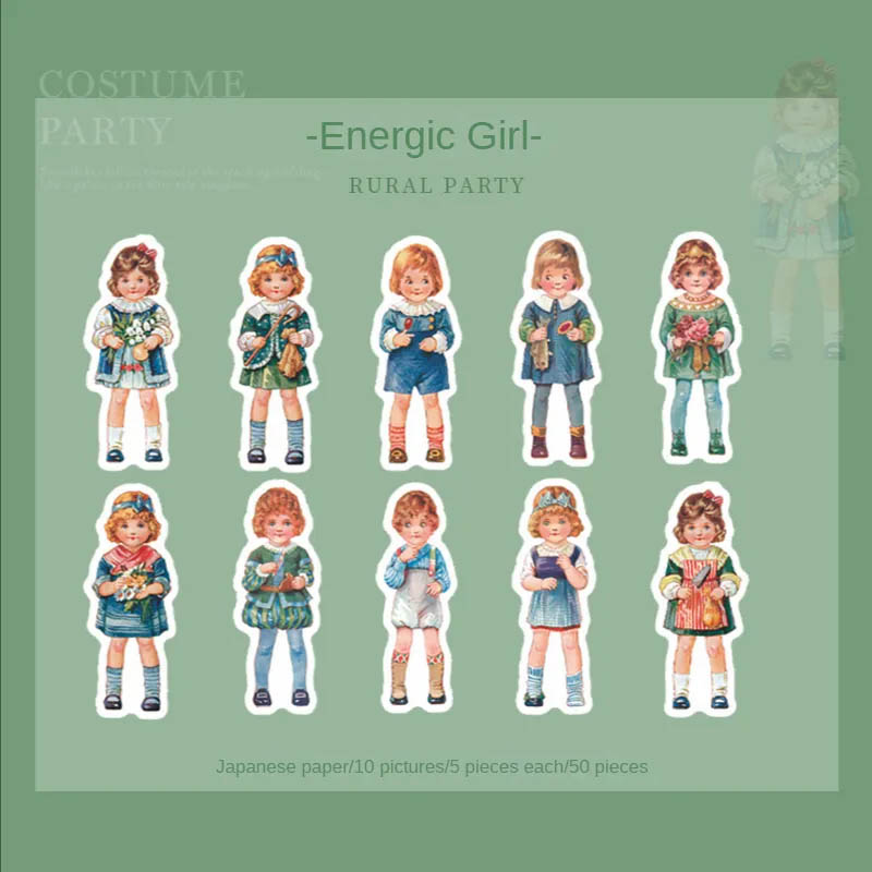 Costume Party Journal Sticker Energic Girl HGD-HZPD007