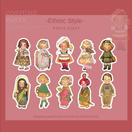 Costume Party Journal Sticker Ethnic Style HGD-HZPD008