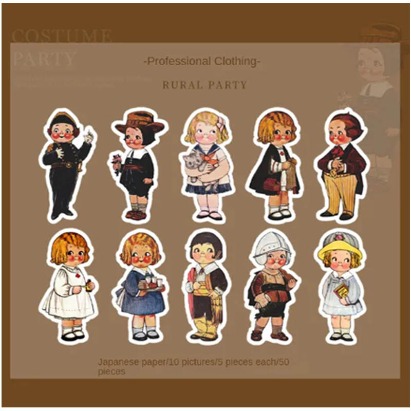 Costume Party Journal Sticker Professional Clothing HGD-HZPD003