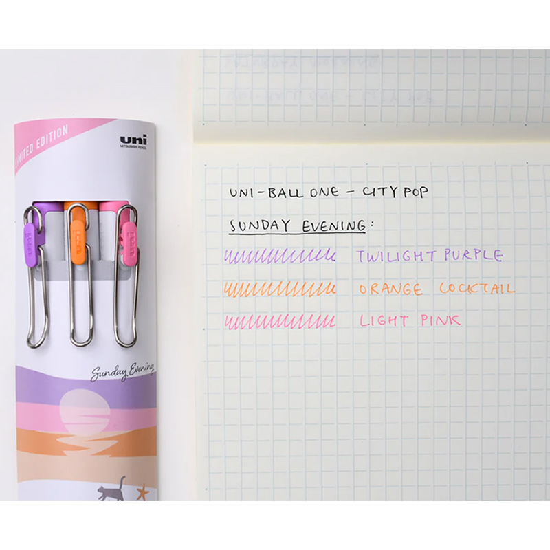 Uniball-One-City-Pop-Color-Pens-Sunday-Evening