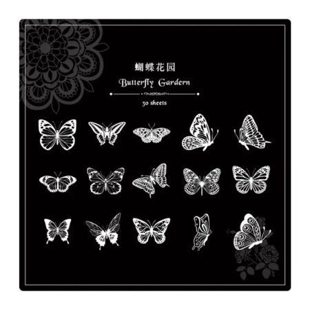 YUXIAN White Pet Butterfly Garden Journal Sticker (YXTZ1112)