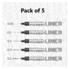 Doms Amariz Professional Pigment Liner Set of 5