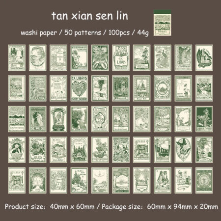 100Pc Travel Bookstore Journal Sticker MHD-LXSD