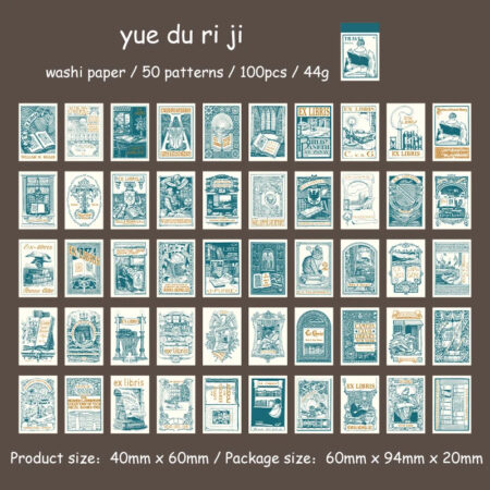 100Pc Travel Bookstore Journal Sticker MHD-LXSD