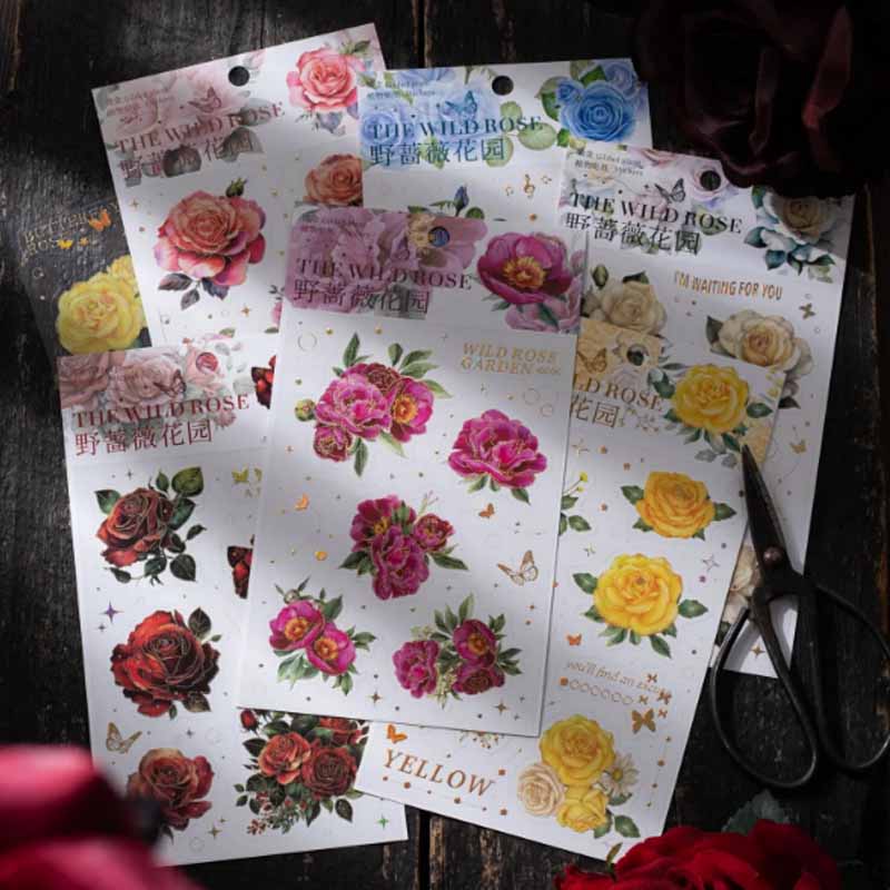 Wild Rose Journal Sticker MHD-QWHY