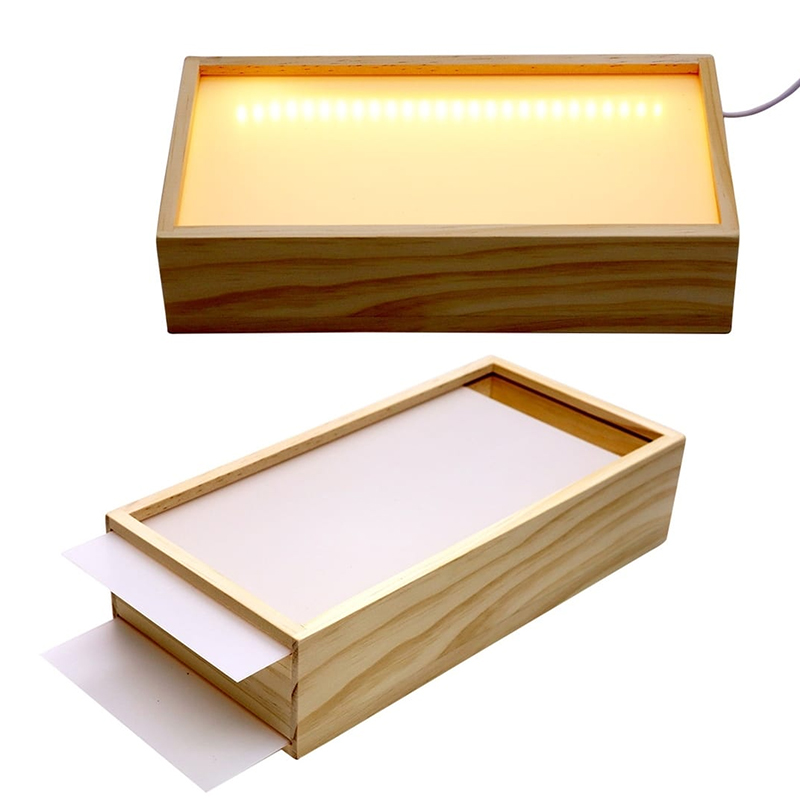 Pinewood Shadow Box With Light 5x10