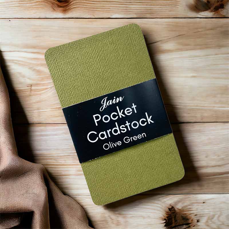 Jain-Pocket-Cardstock-Weave-Texture-Olive-Green