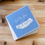 Printed Cards Square Design Feel the Fear