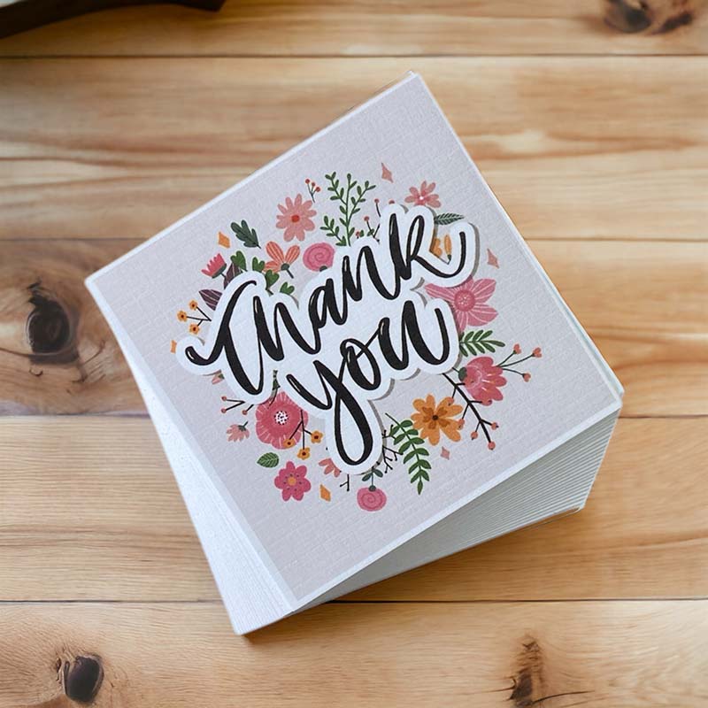 Printed Cards Square Design Thank you 2