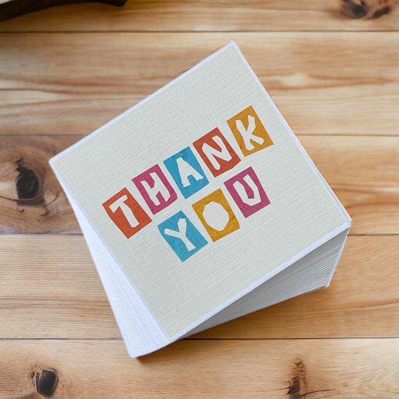 Printed Cards Square Design Thank you 3