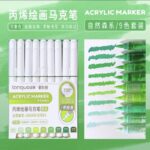 Lanquo Acrylic Marker Set of 9 Green Series