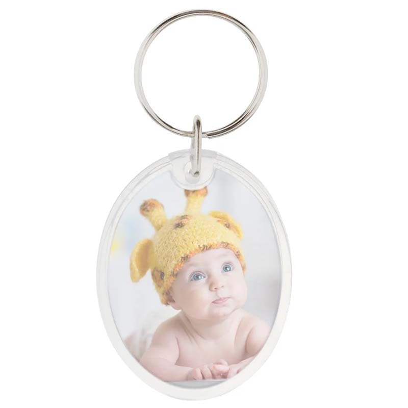 Photo Insert Keychains Oval