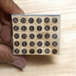 Wooden Stamp Set Mini ABC Circle Lower Case Alphabet 30pc