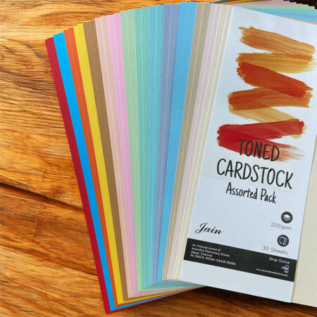 Jain Toned Cardstock 200gsm Light Assorted Pack A4 30 sheets