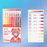 Lanquo Gel Pen Set of 9 Reddish Yellow Series K0559