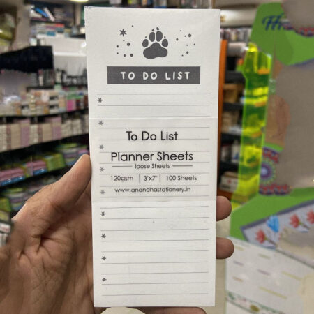 To Do List Planner Sheets Paw 3x7