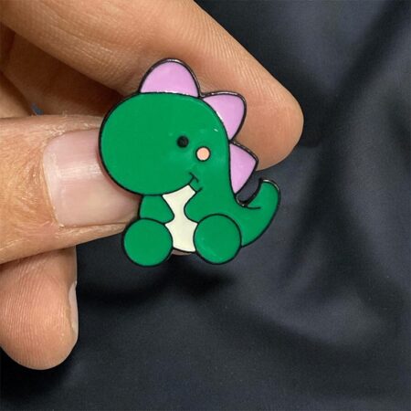 Enamel Brooch Pins Green Dino (DSG-3)