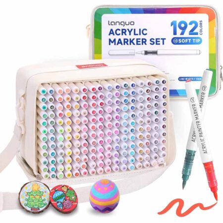 Languo Acrylic Brush Tip Marker Set of 192 Colors (M720-30)