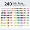 Languo Acrylic Brush Tip Marker Set of 240 Colors (M720-31)