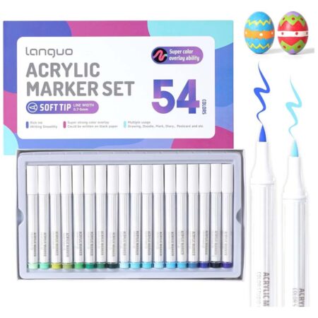 Languo Acrylic Brush Marker Soft Tip Set of 54 (M510-26)