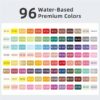 Languo Acrylic Brush Tip Marker Set of 96 Colors (M720-29)