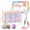 Languo Acrylic Brush Tip Marker Set of 96 Colors (M720-29)