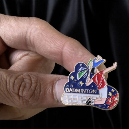 Enamel Brooch Pins Badminton (DSG-54)