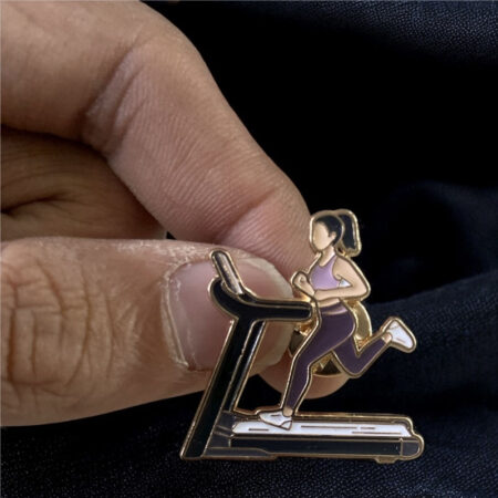 Enamel Brooch Pins Treadmill (DSG-56)