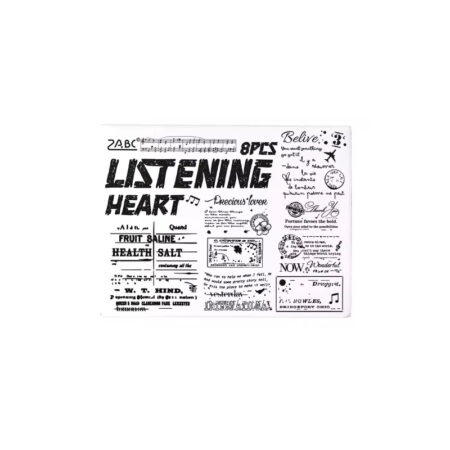 ZABC Listening Heart Stamp Set of 8 MGYJ-6-01