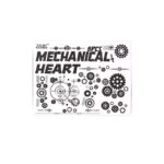 ZABC Mechanical Heart Stamp Set of 8 MGYJ-6-02
