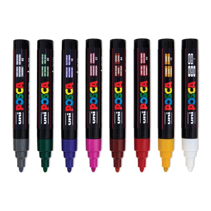 Uni-Posca-Marker-Set-PC-5M-Dark-Colours