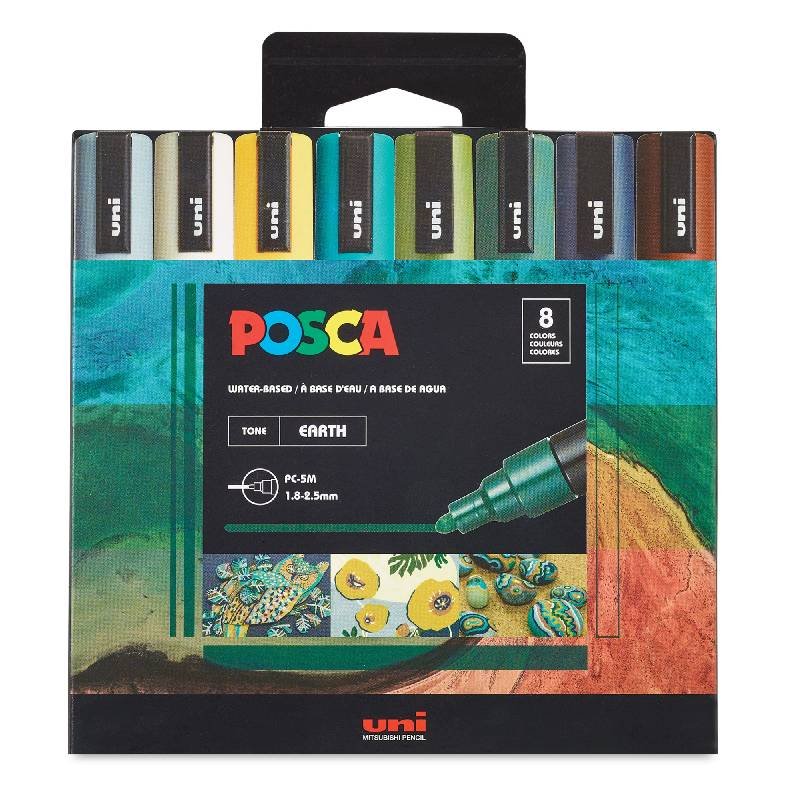 Uni-Posca-Marker-Set-PC-5M-Earth-Tone