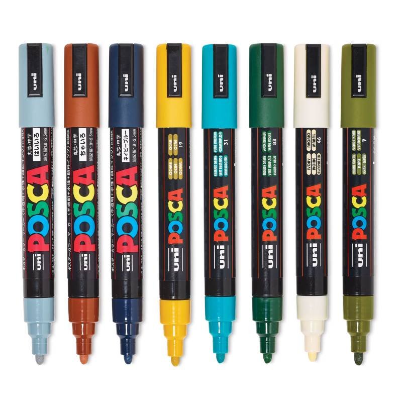 Uni-Posca-Marker-Set-PC-5M-Earth-Tone