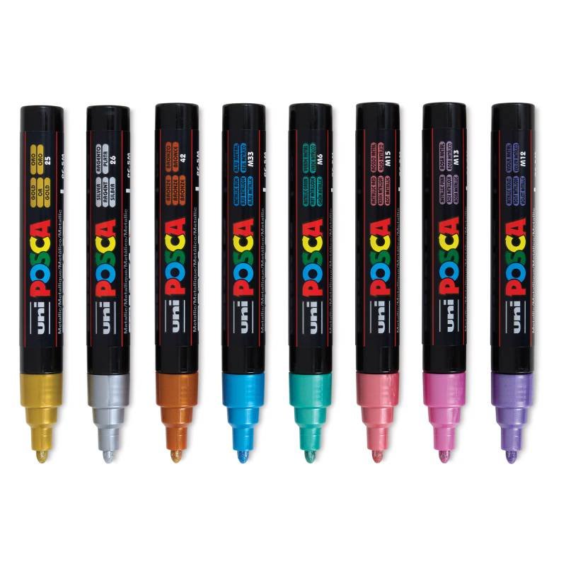 Uni-Posca-Marker-Set-PC-5M-Metallic-Colours