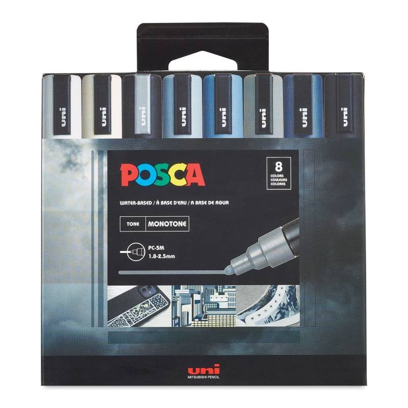 Uni-Posca-Marker-Set-PC-5M-Monotone