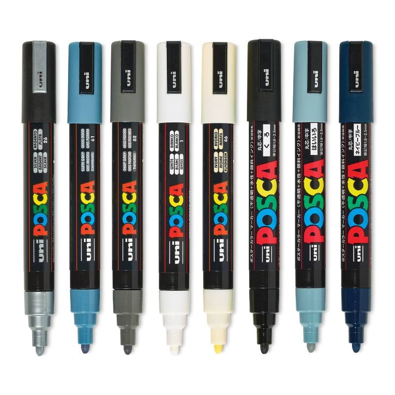 Uni-Posca-Marker-Set-PC-5M-Monotone
