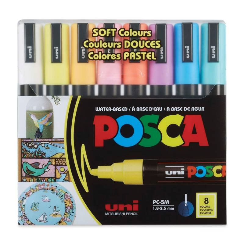 Uni-Posca-Marker-Set-PC-5M-Soft-Colours