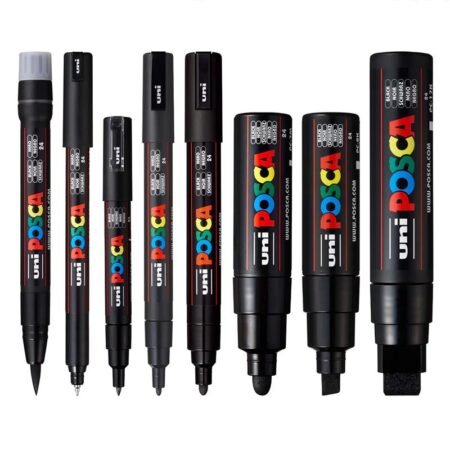 Uni Posca Marker Set PC-Mix Black