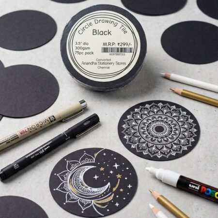 Jain Circle Black Drawing Tile 3.5 300gsm 75pcs