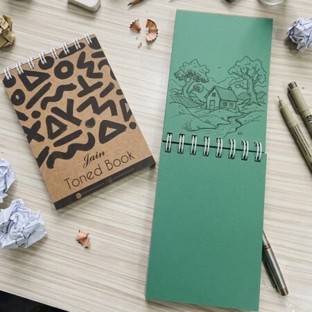 Jain Toned Sketch Book Green A6
