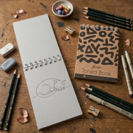 Jain Toned Sketch Book Grey A6