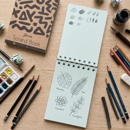 Jain Toned Sketch Book Ice Blue A6