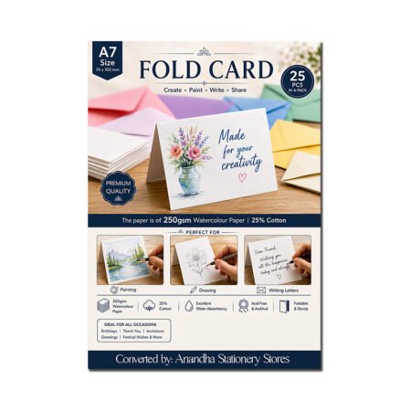 Jain Watercolour Paper Fold Card A7